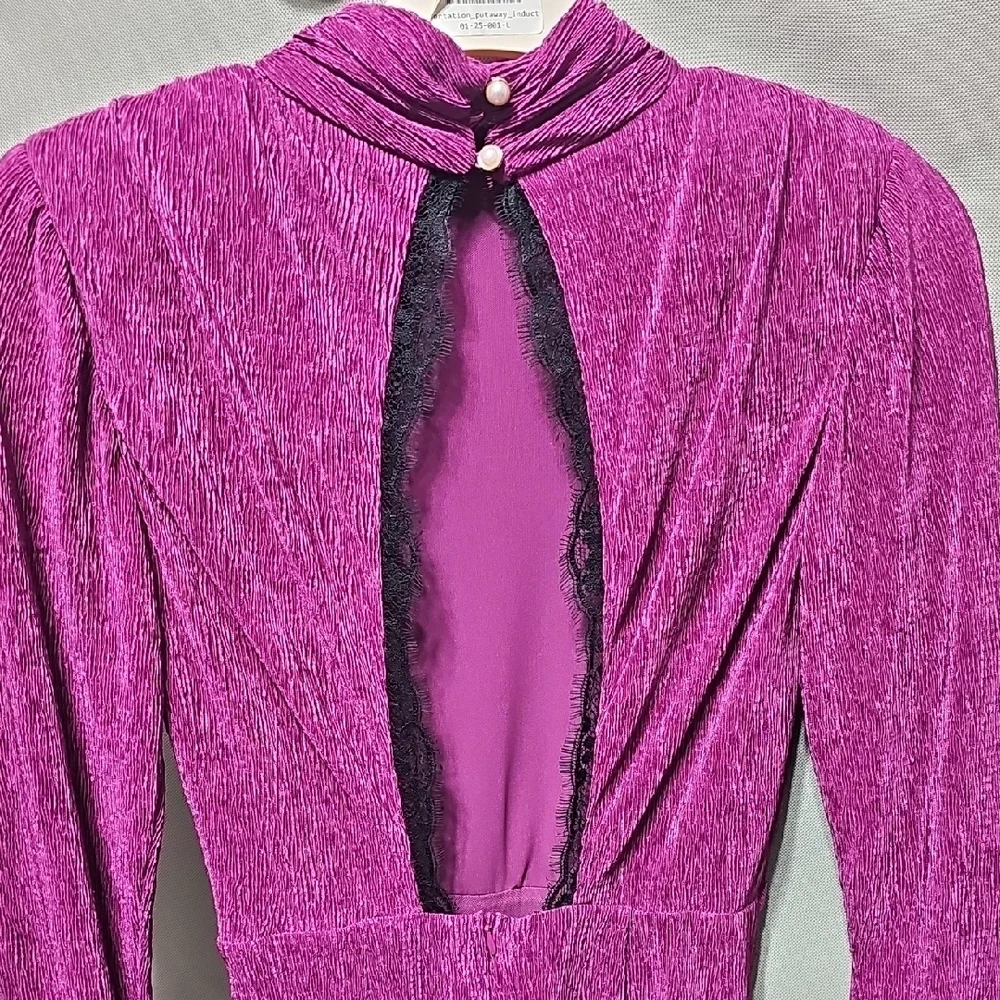 SAYLOR Vibrant Purple Long Sleeve Dress - Picture 4 of 5